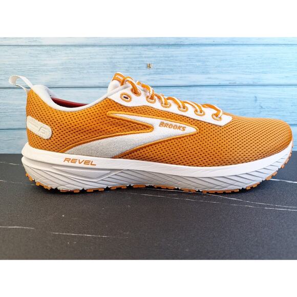 Brooks Men\'s Revel 6 Running Shoes Size 12.5 Orange and White Athletic Sneakers main image 14